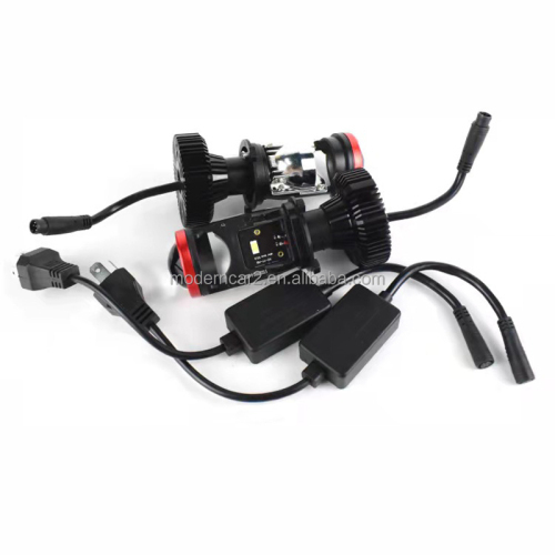 130W Y7 H4 LED Headlights with Mini Projector Lens - 6000K 12V High/Low Beam Auto LED Lights