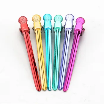 AliLeader 12pcs/Box New Product Duck Bill Hair Clips Metal Alligator Steel Clips Salon Hairdressing Accessories