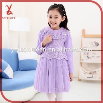 HLL20 big virgin princess dress girls long sleeve gauze dress wholesale