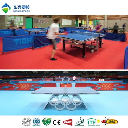 PVC sports flooring synthetic table tennis court floor