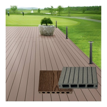 Durable Fireproof Round Hole Hollow Composite WPC Decking Boards for Outdoor