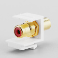 Gold Plate RCA Keystone Jack, Copper, three colors