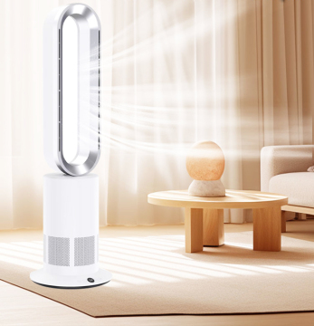 2024 Upgrade Motor 2 in 1 Household Strong Wind Leafless Portable PTC Cool and Hot Bladeless Fan Heater