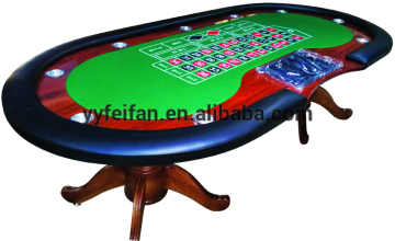 Deluxe good quality baccarat poker table,solid wooden feet