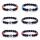 Pulsera de piedras preciosas Evil Eye Difusor de aceites esenciales de piedra de lava Reiki Healing Balancing Round Beads