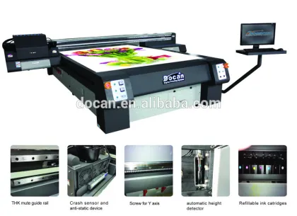 China famous brand large format uv flatbed printer, hybrid uv roll printer, large format digital inkjet uv printer