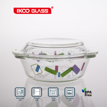 new arrivals 2016 dinnerware set pyrex glass casserole dish set with decal design
