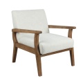 Ξύλινες καρέκλες με μοντέρνο λινό ύφασμα