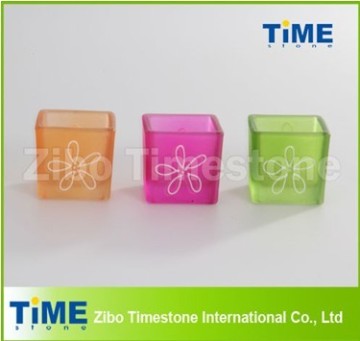 Sprayed Square Shape Voltive Candle Holder
