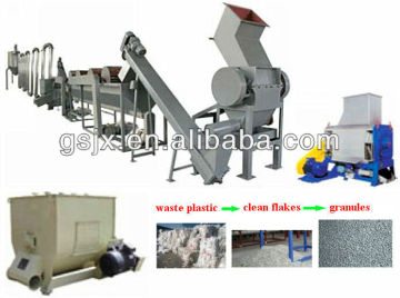 waste pp pe film recycling production line