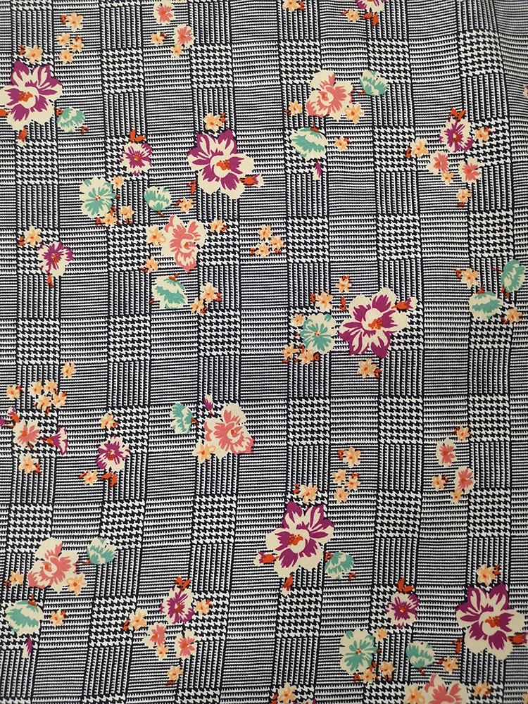 Texture Flower Rayon Challis 30S Light Printing Fabric