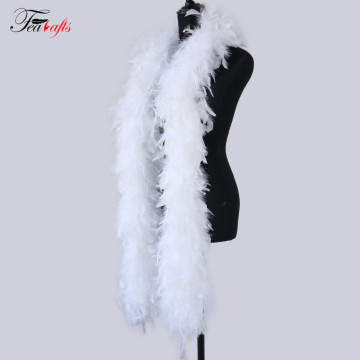 Factory Direct White Turkey Boa 90G: Luxurious, Fluffy, and Thick Chandelle Feather Boas for Carnival, Weddings, and Home Decor