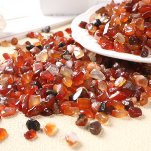 Multi Size Natural Carnelian Chips Bead Red Agate Tumbled Stone Irregular Shaped Healing Crystal Loose Beads for Home Decoration