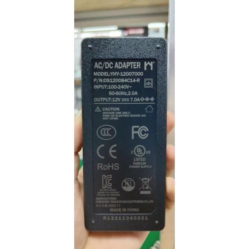 CE FCC aprovou 84W 12V 7A adaptador de energia