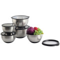 Stainless steel mixing bowl with Transparent lid