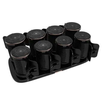 Professional Hair Curlers Set - 8 Pcs Self-Grip Rollers for Salon Styling