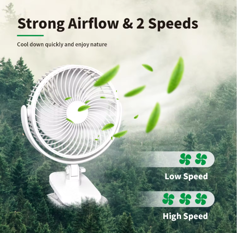2024 Portable Mini Handheld Fan Custom Logo Desktop fan two wind speed
