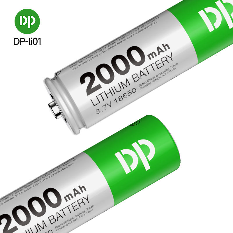 2000mAh Rechargeable 18650 Lithium Battery 4-in-1 set