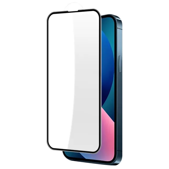 9H 2.5D Flat Anti-Explosion Silk Cell Phone Tempered Glass Screen Protector for iPhone 12/13/14/15 (Mini/Pro/Max/Plus)