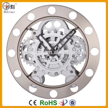 Antique style gear mental wall clock for home decoration