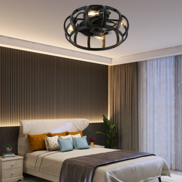 SLYNN Best Factory Price LED Ceiling Fans with Remote Control for Bedroom