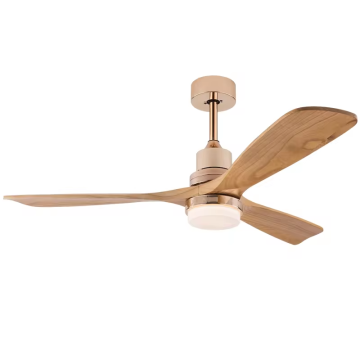 52-Inch 3-Blade Ceiling Fan with Light and Remote Control for Living Room and Bedroom