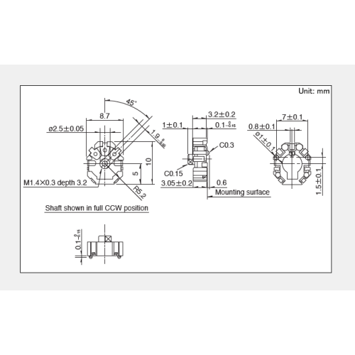 RK08H Series Rotating potentiometer