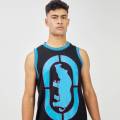 Mens Casual Printed Sleeveless Mesh Tank Tops