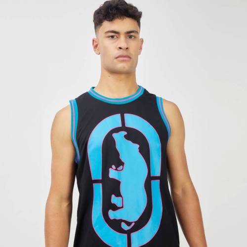 Mens Casual Printed Sleeveless Mesh Tank Tops