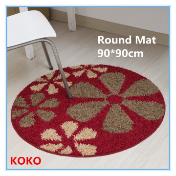round pp frizzy ground protect rugs with anti slip latex