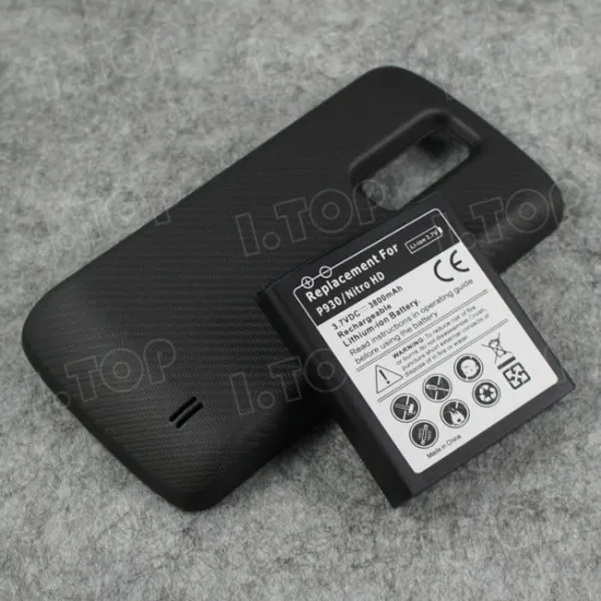 For LG Nitro HD P930 extended battery with free back cover door ,3.7V 3800mAh, Made in china