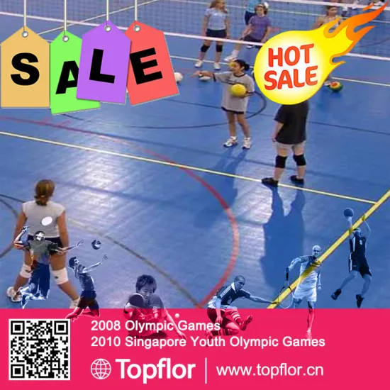 Synthetic Vinyl Sports Volleyball Flooring For Sale