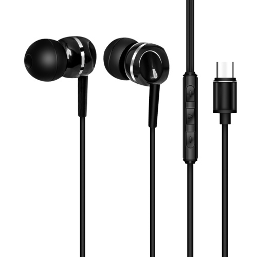 Earphone dengan kabel tipe-C untuk sport dengan mikrofon