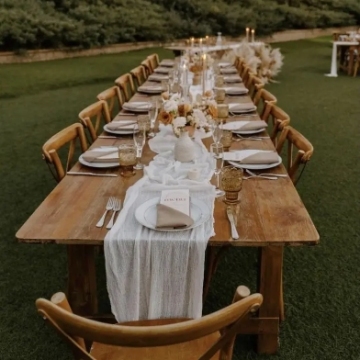 Solid Wood Indoor/Outdoor Dining and Event Tables