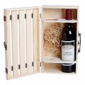 Kotak Hadiah Kotak Kemasan Botol Anggur Kayu Pinus