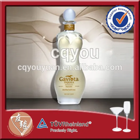 750ml Food Grade Custom Glass Liquor Bottle For Tequila Bottle Woman Shape