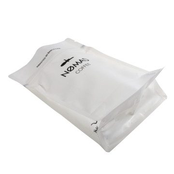 Sac de poche à café rôti en plastique LDPE Custom 0,08 mm avec soupape reclosable