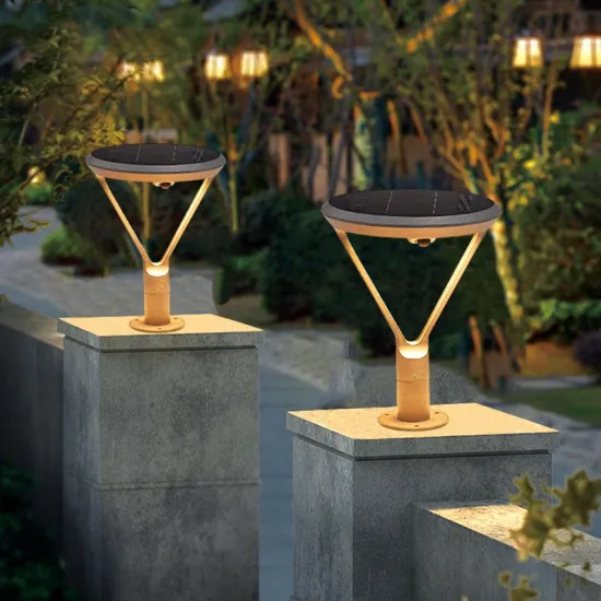Modern Aluminum Outdoor Waterproof Solar Powered Pillar Light