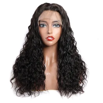 2021 hot selling cuticle aligned raw virgin hair water wave full lace human hair wig