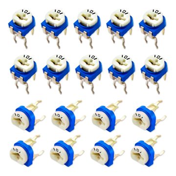 200K Ohm Potentiometer 204 RM065 Variable Resistor - Top Adjustable Single Turn Horizontal Trimmer