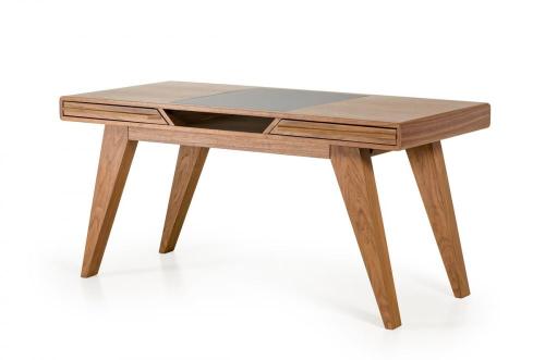 Meja komputer Nova Mid-Century Walnut