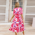 Custom Casual Midi Dress Short Sleeve