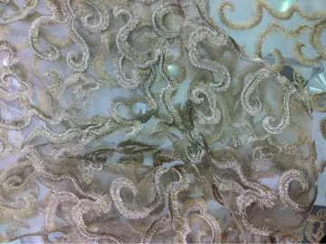 fashion embroidery fabric/sequin fabric/wedding dress