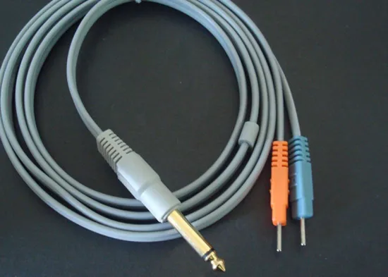Ecg Lead Wire For Pyhsicaltherapy Device / 4 Snap Tens Unit Lead Wire / 1.8*3.6mm Tens Cables