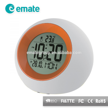Time display alarm clock with natural sound cute and mini size