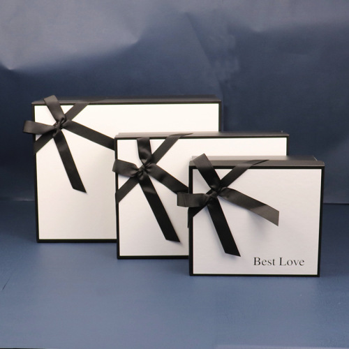custom elegant white gift box with lid