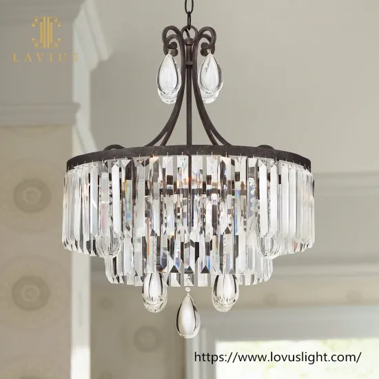 Strip drop shape crystal chandelier for villa Concise design style pendant light