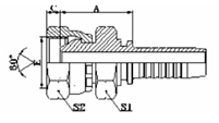 22611D BSP female double hexagon fitting