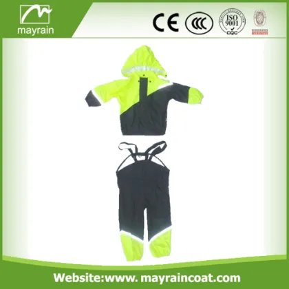 PU Children Green Rainsuits