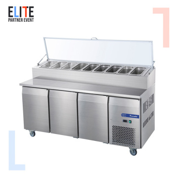 Commercial Salad Prep Table Refrigerator Commercial 3 Doors Salad Bar Countertop Refrigerator Subway Restaurant Equipment